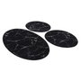 Mijölnir Juego de alfombrillas de baño Marble - Black, 3 piezas
